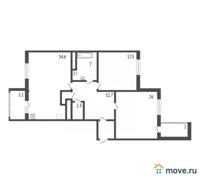 3-комн. квартира, 1054 м²