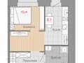 1-комн. квартира, 31.3 м²