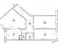 3-комн. квартира, 87.4 м²