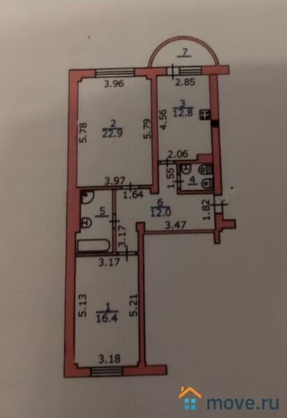 2-комн. квартира, 76 м²