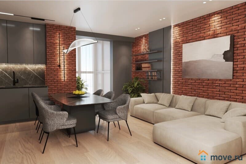 3-комн. квартира, 75.2 м²