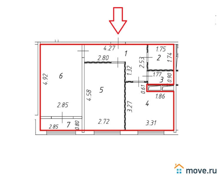 2-комн. квартира, 50.1 м&sup2;