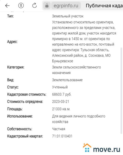 земельный участок, 21 га