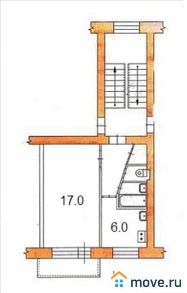 1-комн. квартира, 31 м²