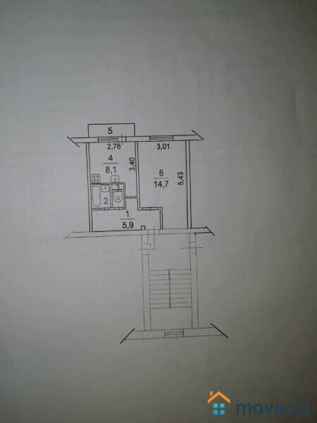 1-комн. квартира, 32 м²