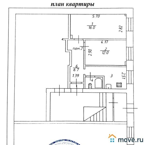 комната, 12 м²