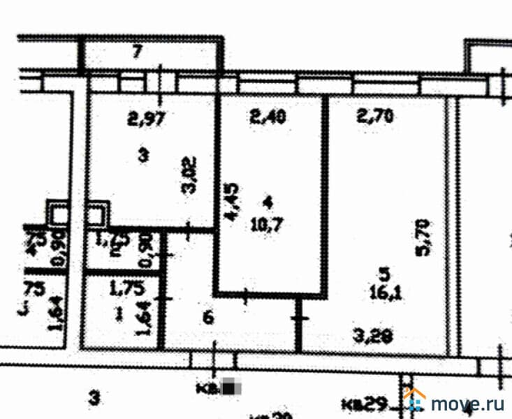 2-комн. квартира, 44.9 м²