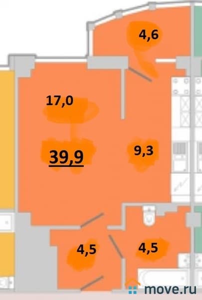 1-комн. квартира, 40 м²