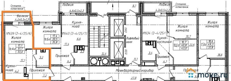 1-комн. квартира, 33 м²