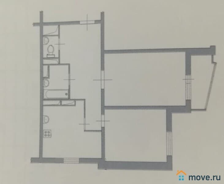 2-комн. квартира, 61.3 м²