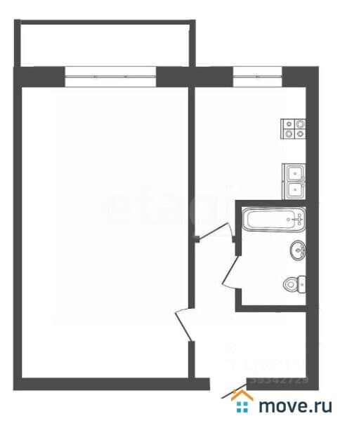 1-комн. квартира, 32 м&sup2;
