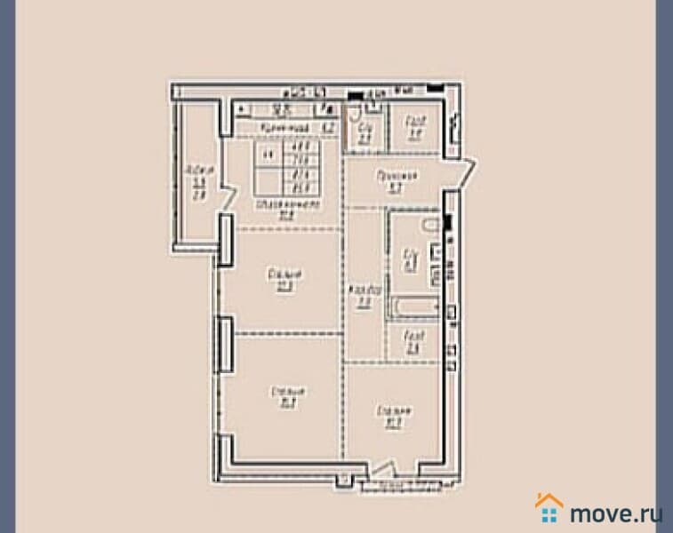 4-комн. квартира, 82 м²