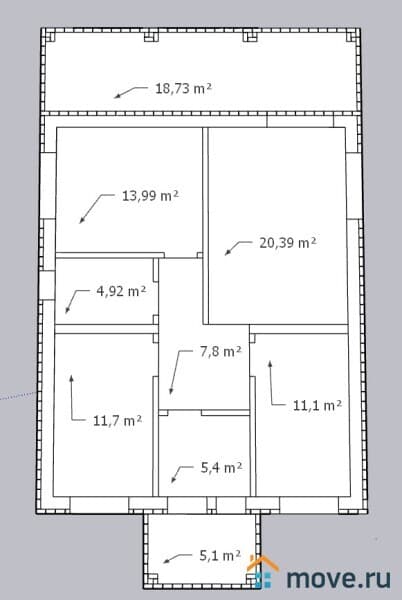 дом, 75 м²