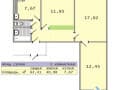Продажа трехкомнатной квартиры, 61.9 м², этаж 3 из 9. Фото 2