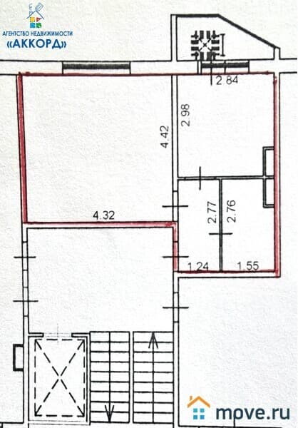 1-комн. квартира, 34.8 м²