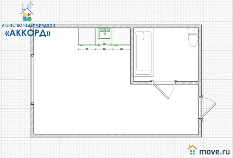 1-комн. квартира, 20.8 м²