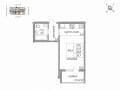 1-комн. квартира, 28.7 м²