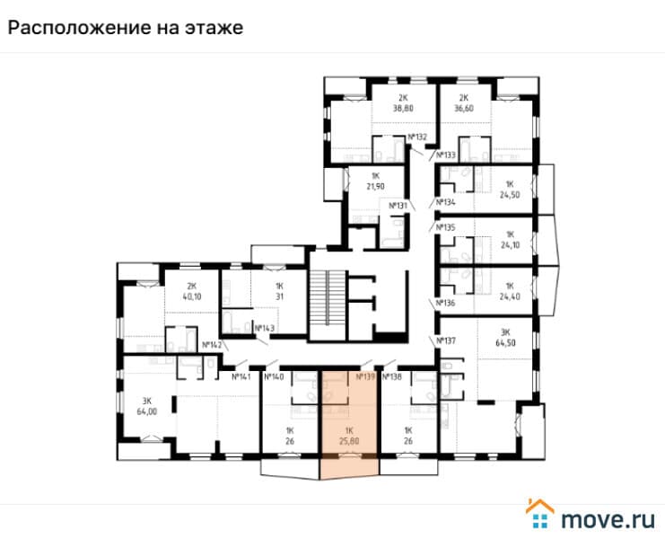 студия, 25.8 м²