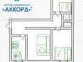 3-комн. квартира, 72.4 м²