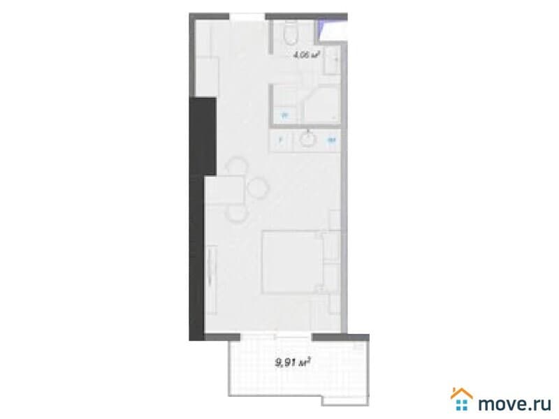 1-комн. апартаменты, 37.6 м²