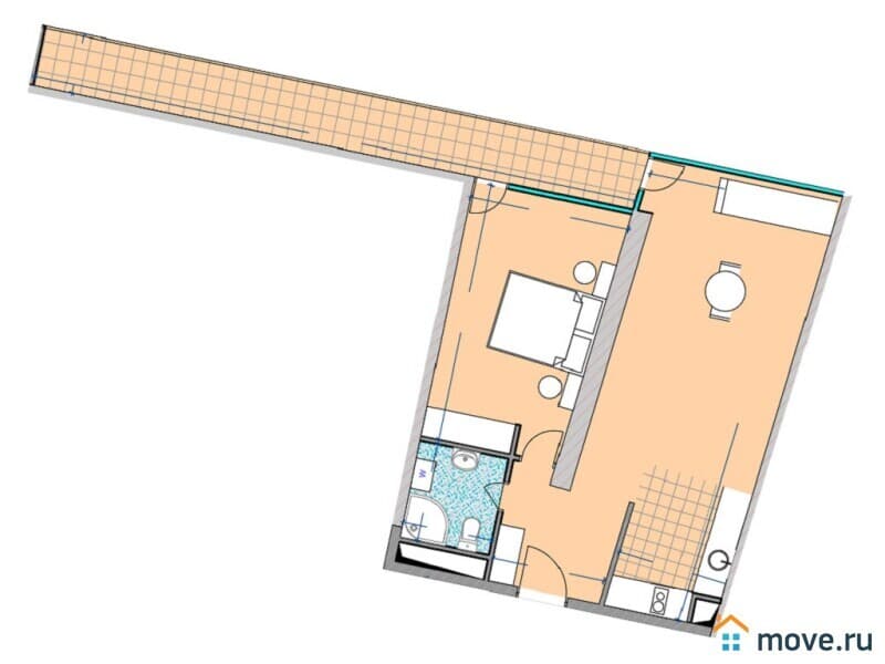 2-комн. квартира, 70.2 м²