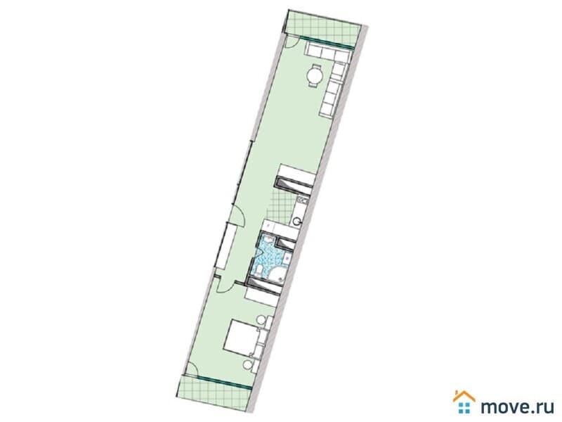 2-комн. квартира, 69.1 м²