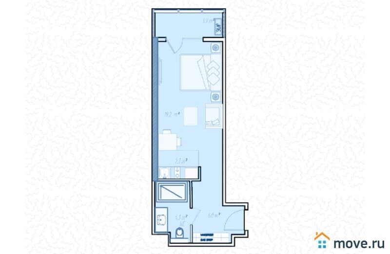 1-комн. квартира, 37 м²