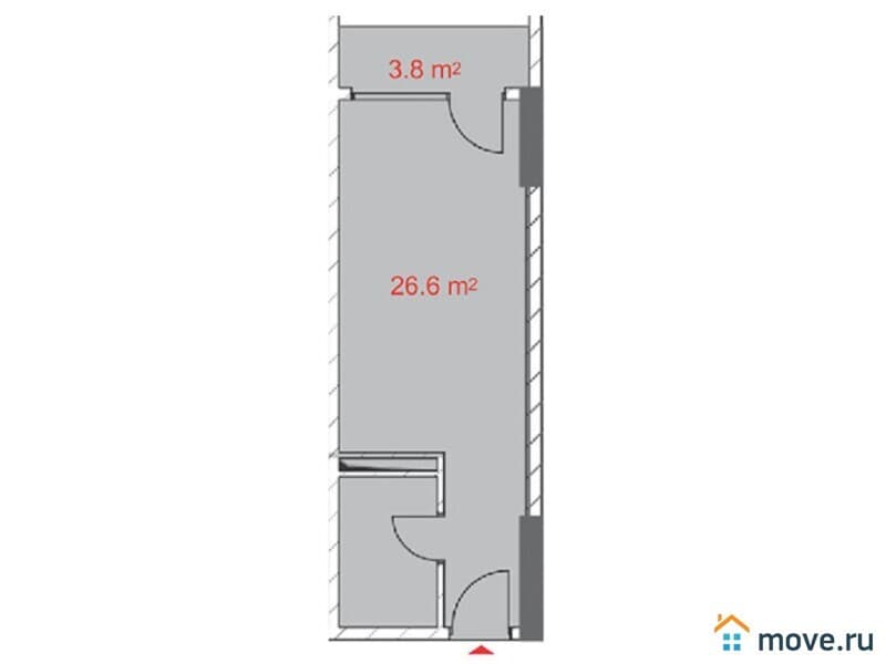 1-комн. квартира, 30.4 м²