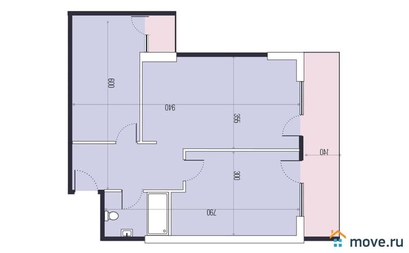 3-комн. квартира, 73.8 м²