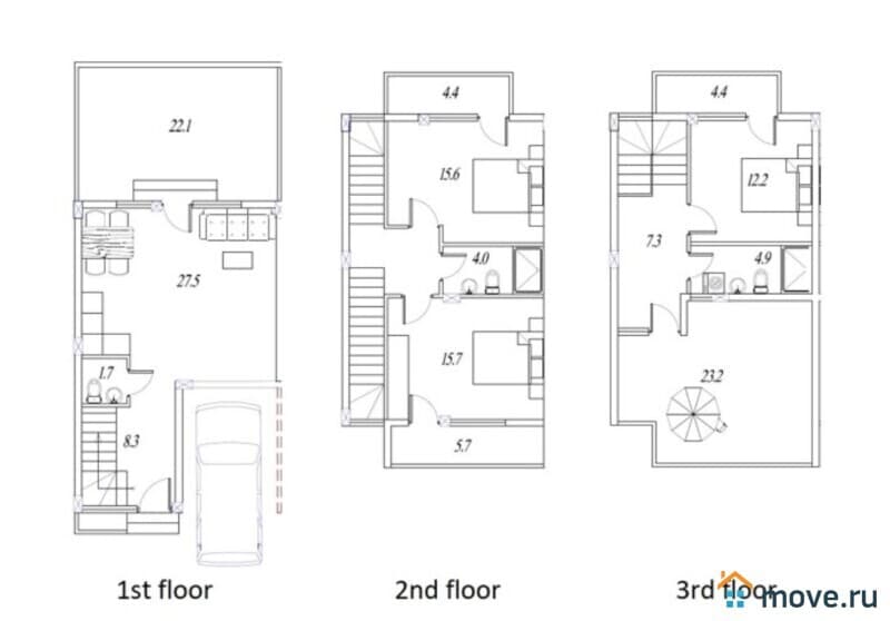 таунхаус, 152.7 м²