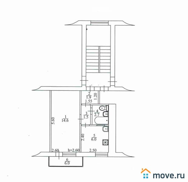 1-комн. квартира, 29 м²