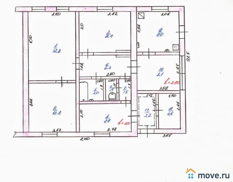 4-комн. квартира, 87 м²