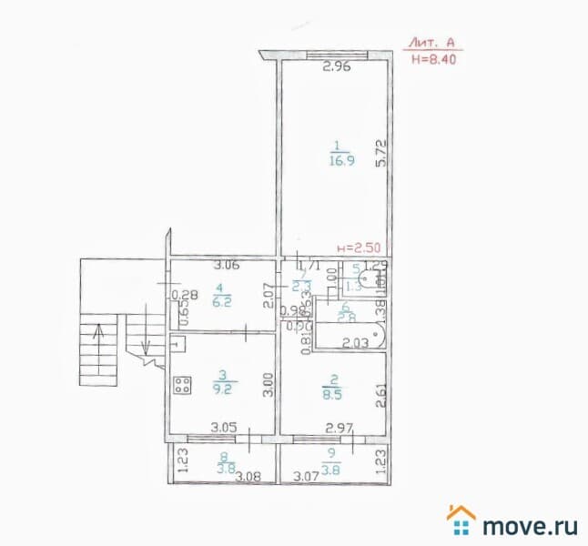 2-комн. квартира, 47 м²