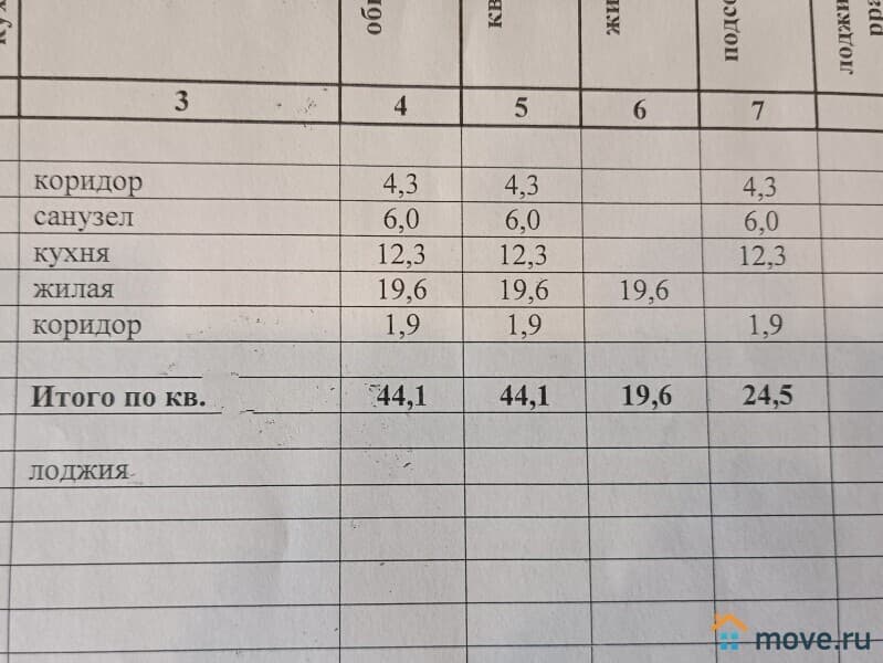 1-комн. квартира, 44.1 м²