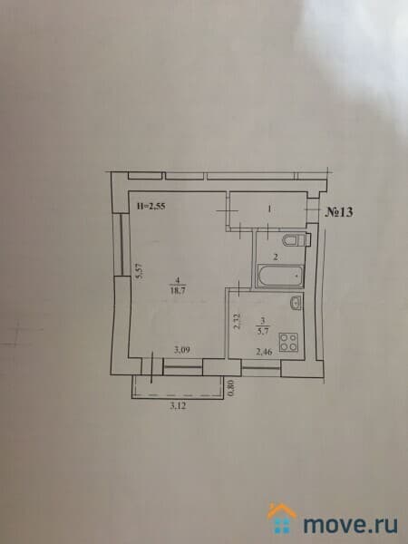 1-комн. квартира, 30.2 м²