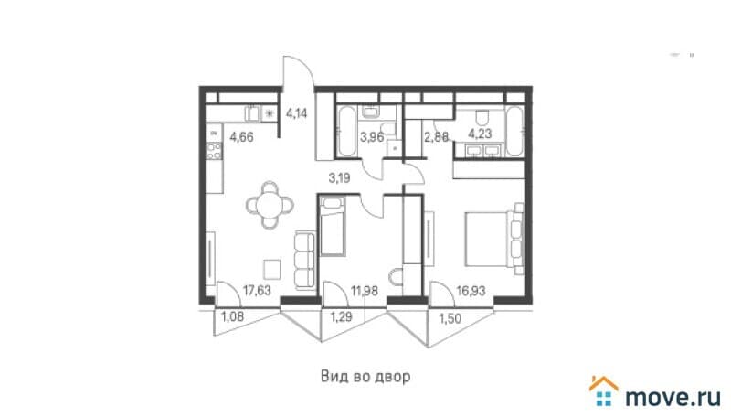 2-комн. квартира, 70 м&sup2;