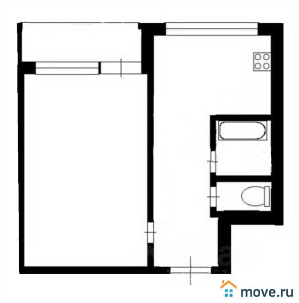 1-комн. квартира, 27.4 м²