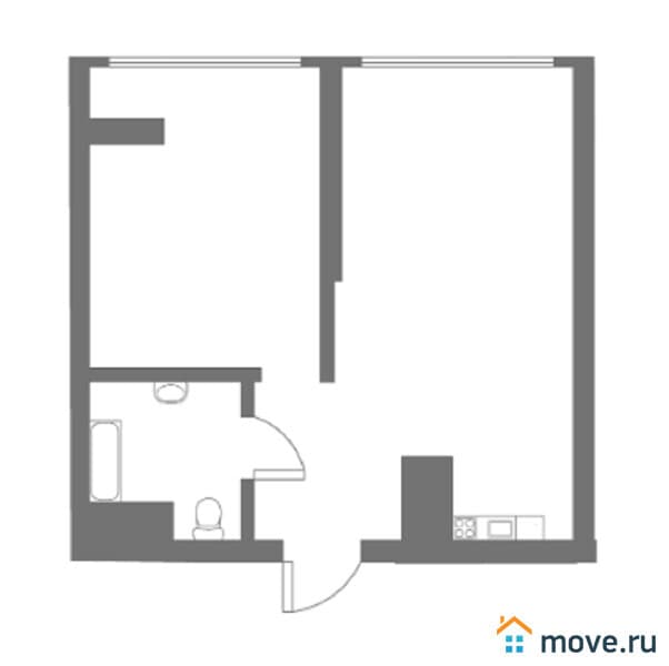 1-комн. квартира, 38 м²