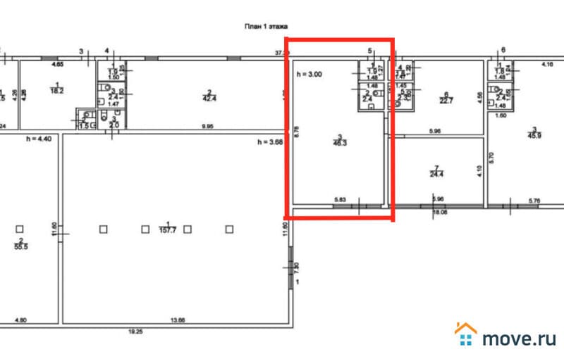 свободного назначения, 50 м²