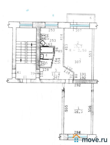 2-комн. квартира, 46.4 м²