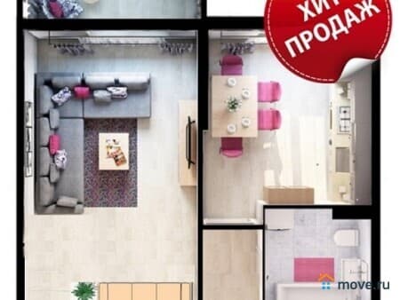 Продам 1-комнатную квартиру, 27.7 м&sup2;, Красноярск, улица Норильская, 46