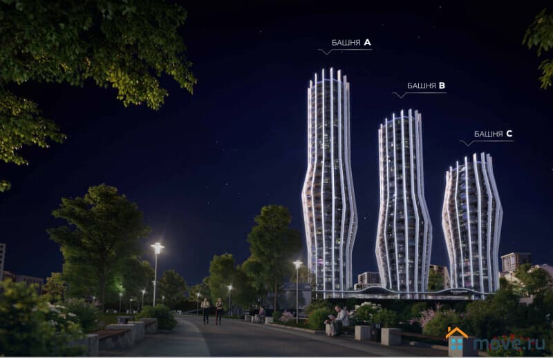 1-комн. апартаменты, 34.3 м²