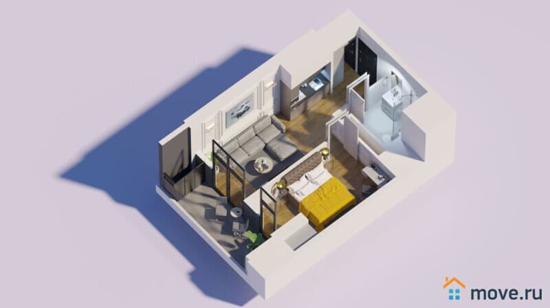 2-комн. квартира, 45.5 м²