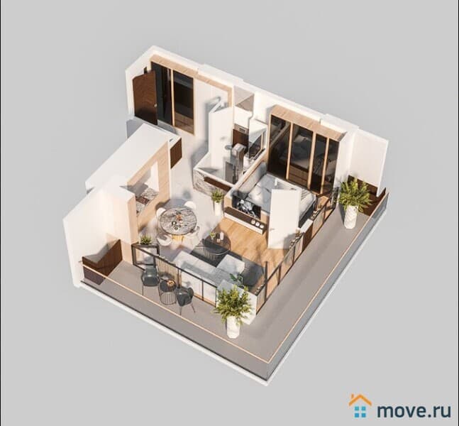 3-комн. квартира, 77.9 м²