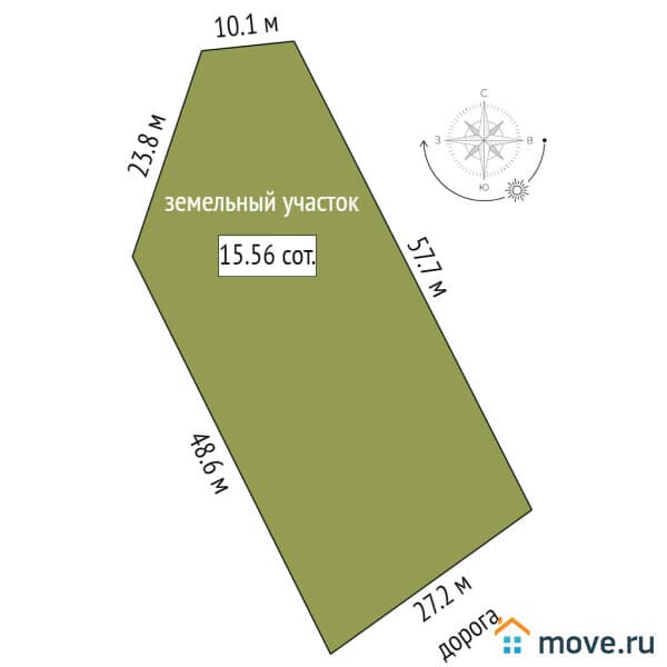 земельный участок, 15.56 сотки