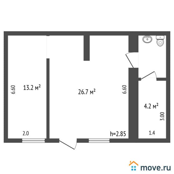 готовый бизнес, 46.4 м²