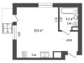 1-комн. квартира, 28 м²
