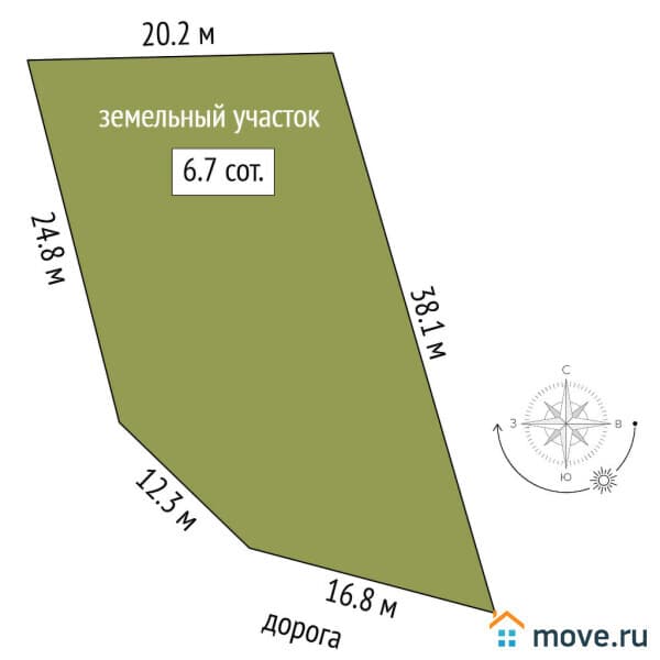 земельный участок, 6.71 сотки