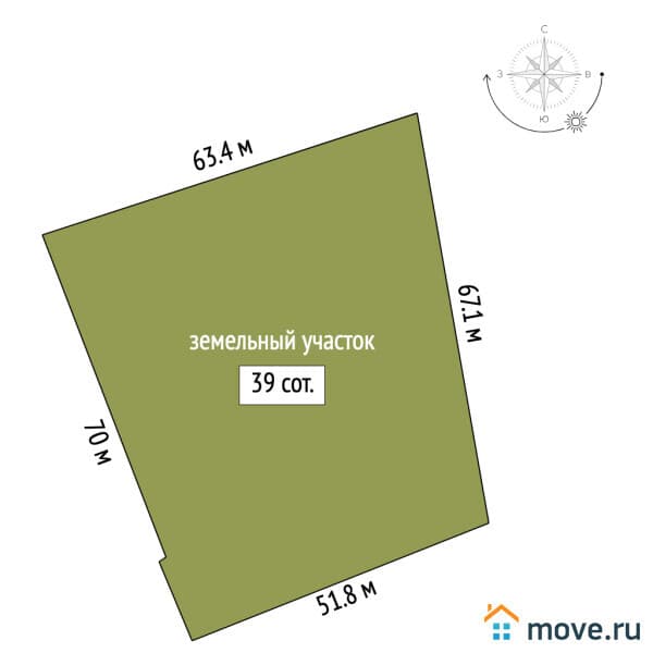 земельный участок, 39 соток