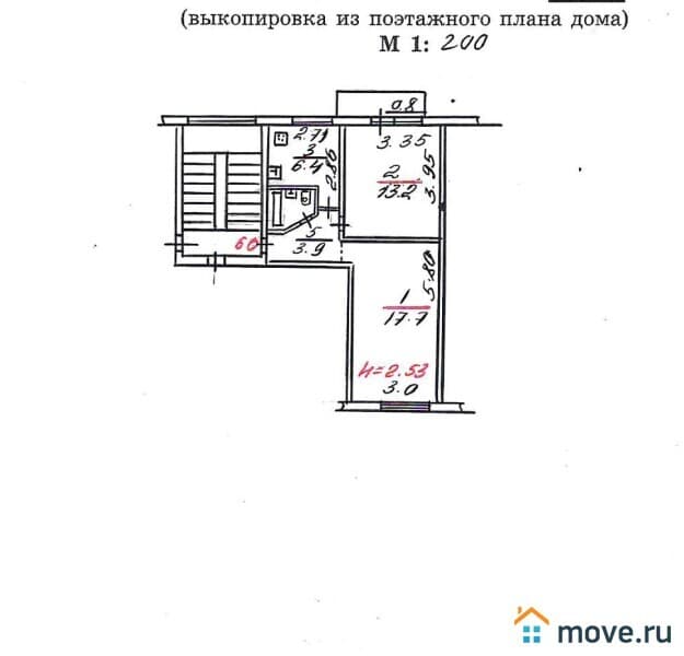 2-комн. квартира, 44.6 м²